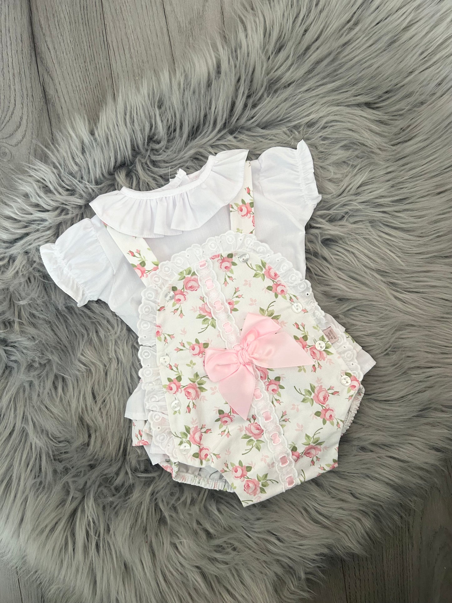 Blouse & floral romper
