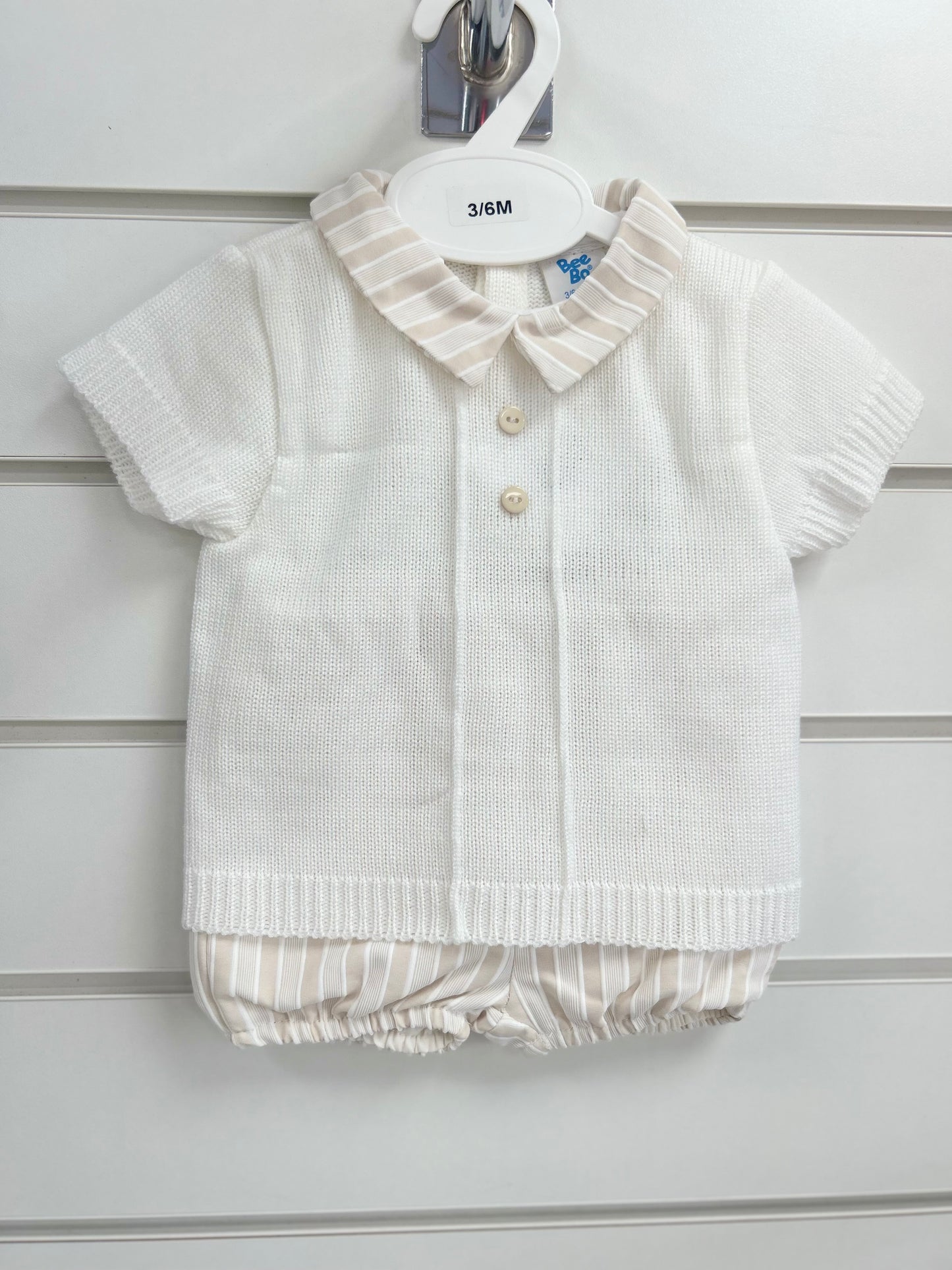 Beige stripe set