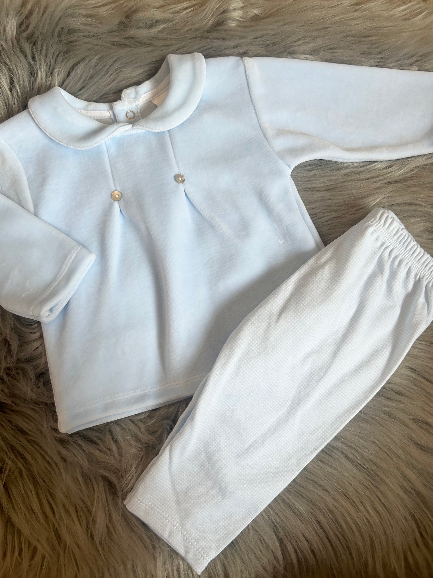 Blue velour set