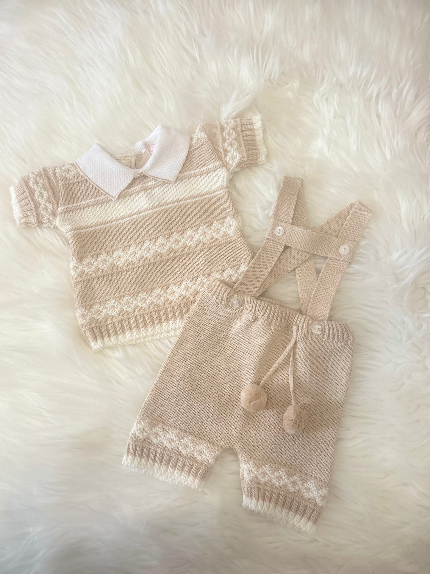 Beige knit set