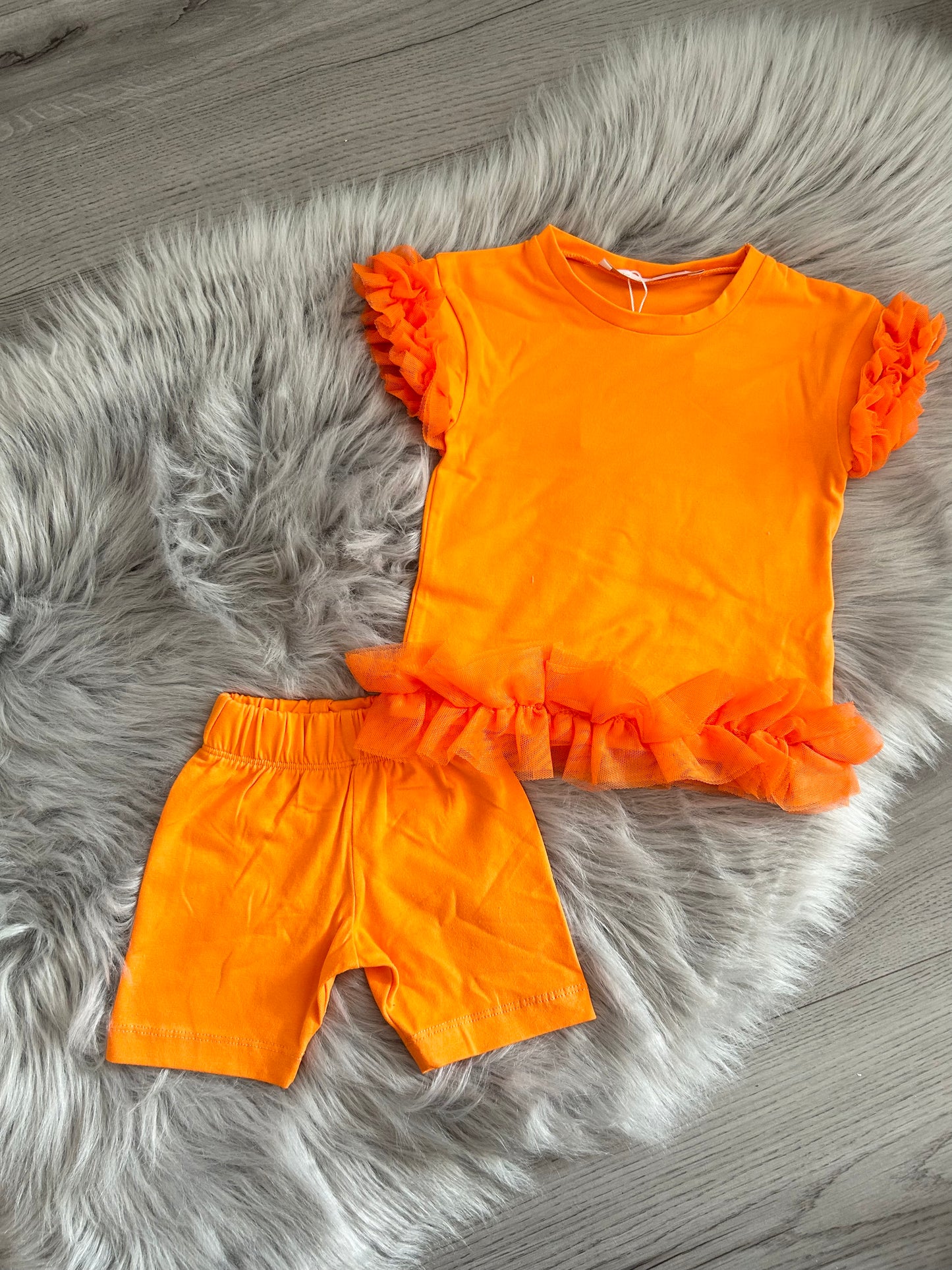 Orange ruffle set
