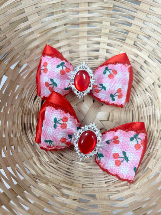 Double cherry piggies 4”